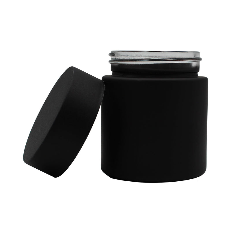 4oz Black Glass Straight-Wall Wide-Mouth Jar with Child-Resistant Lid - 105 Count ($0.82/Unit)