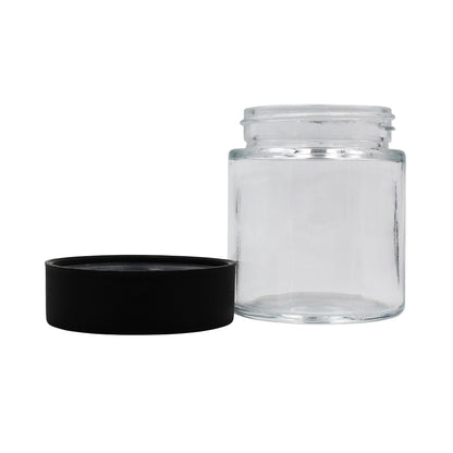 4oz Clear Glass Straight-Wall Wide-Mouth Jar with Child-Resistant Lid - 105 Count ($0.65/Unit)