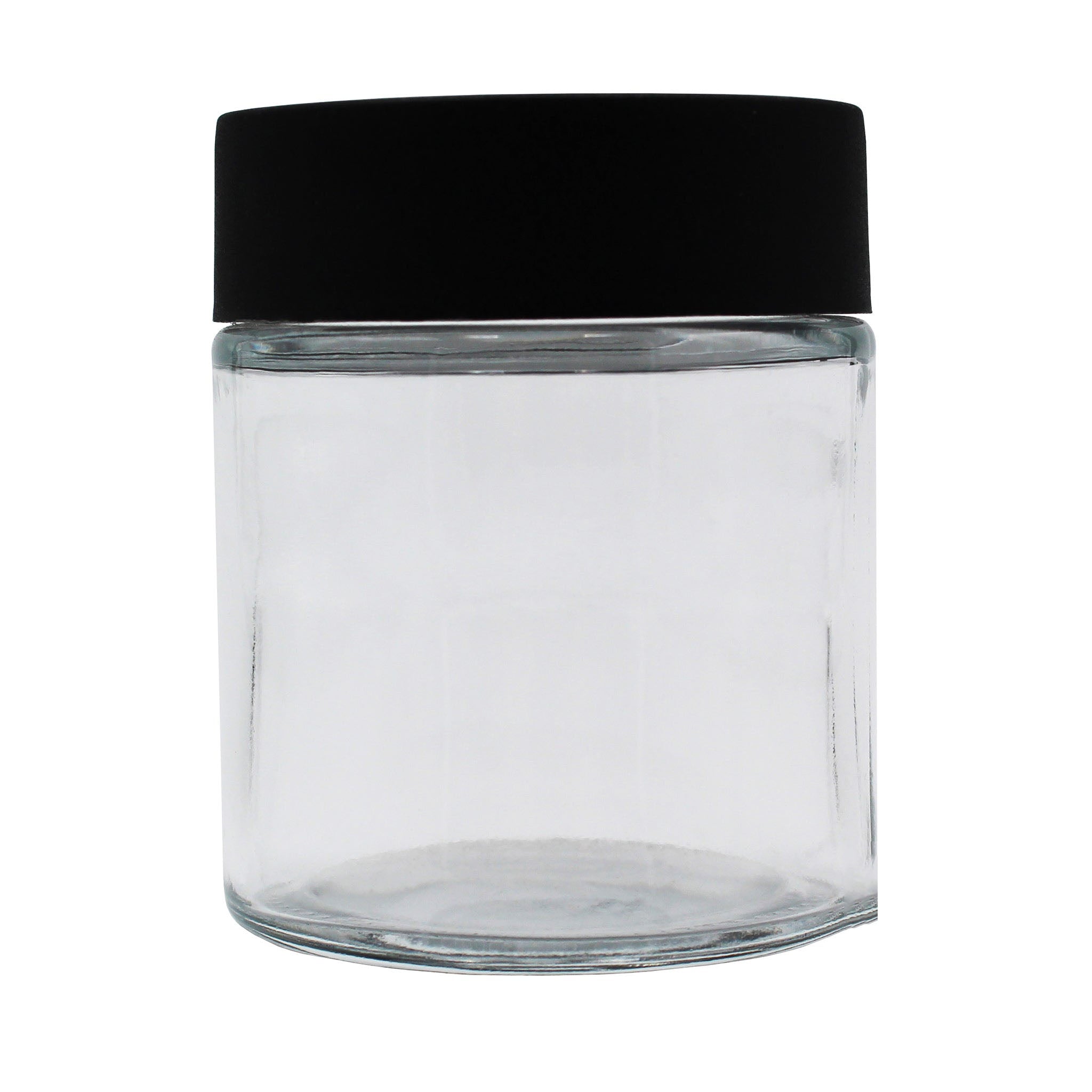 4oz Clear Glass Straight-Wall Wide-Mouth Jar with Child-Resistant Lid