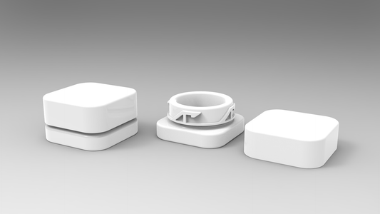 Qube 5ml White Glass Concentrate Jar