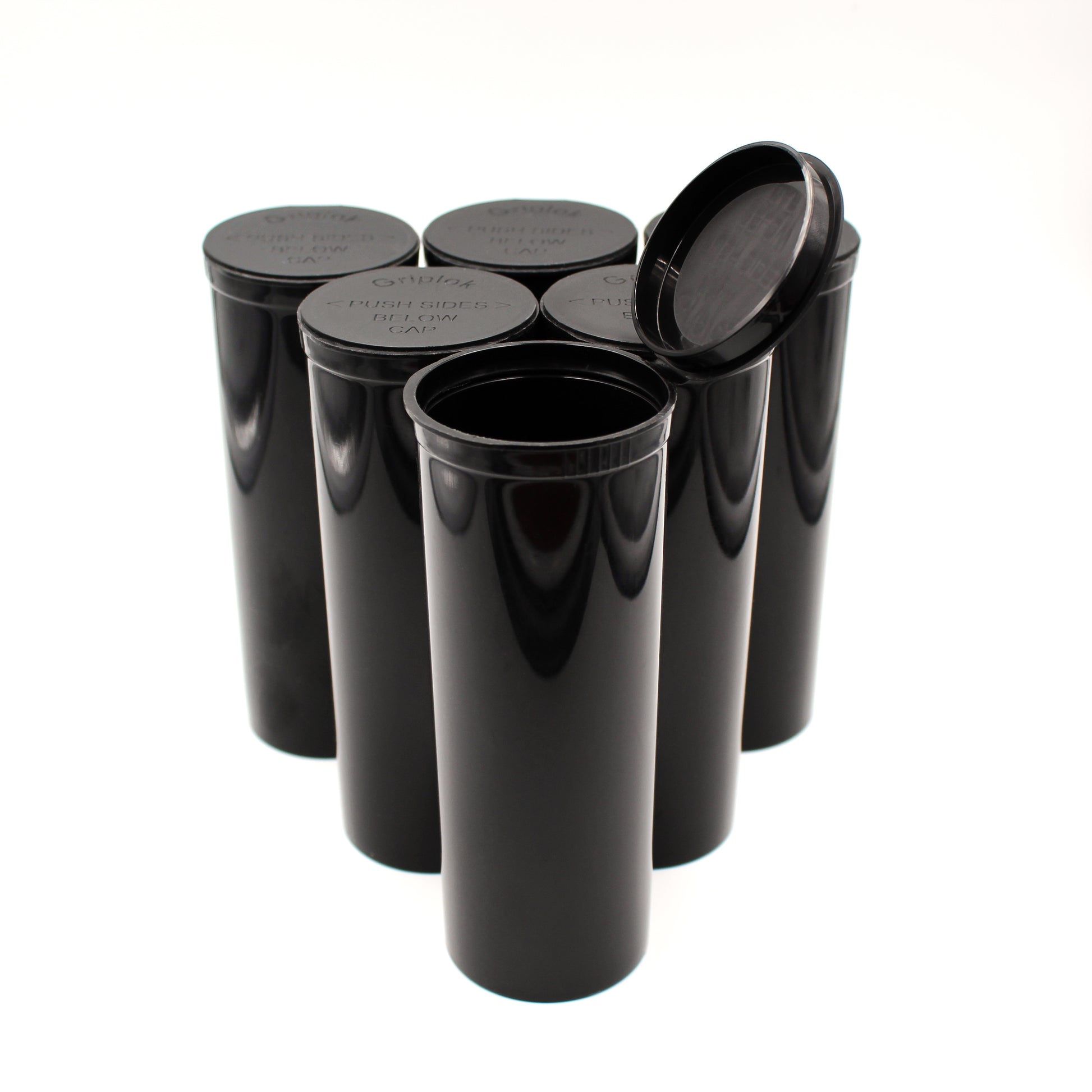 Opaque Black 60 Dram GriploK Child-Resistant Pop Top Bottle