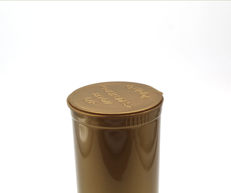 Opaque Gold 60 Dram GriploK Child-Resistant Pop Top Bottle