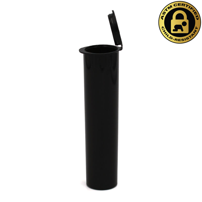 Child-Resistant Opaque Black 78mm GriploK Joint/Pre-Roll Tube