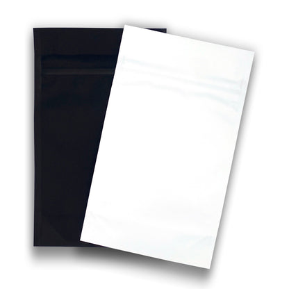 7 Gram Black & White GriploK Soft Touch Child Resistant Mylar Bags