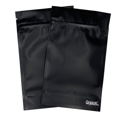 7g Matte Black Bags - 2400 Count ($0.27/unit) | 4"x6.7"x2" - Child Resistant