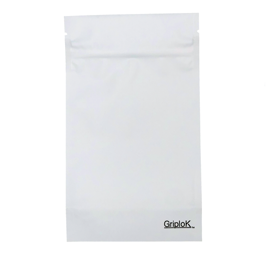 7g Matte White Bags - 2400 Count ($0.27/unit) | 4"x6.7"x2" - Child Resistant