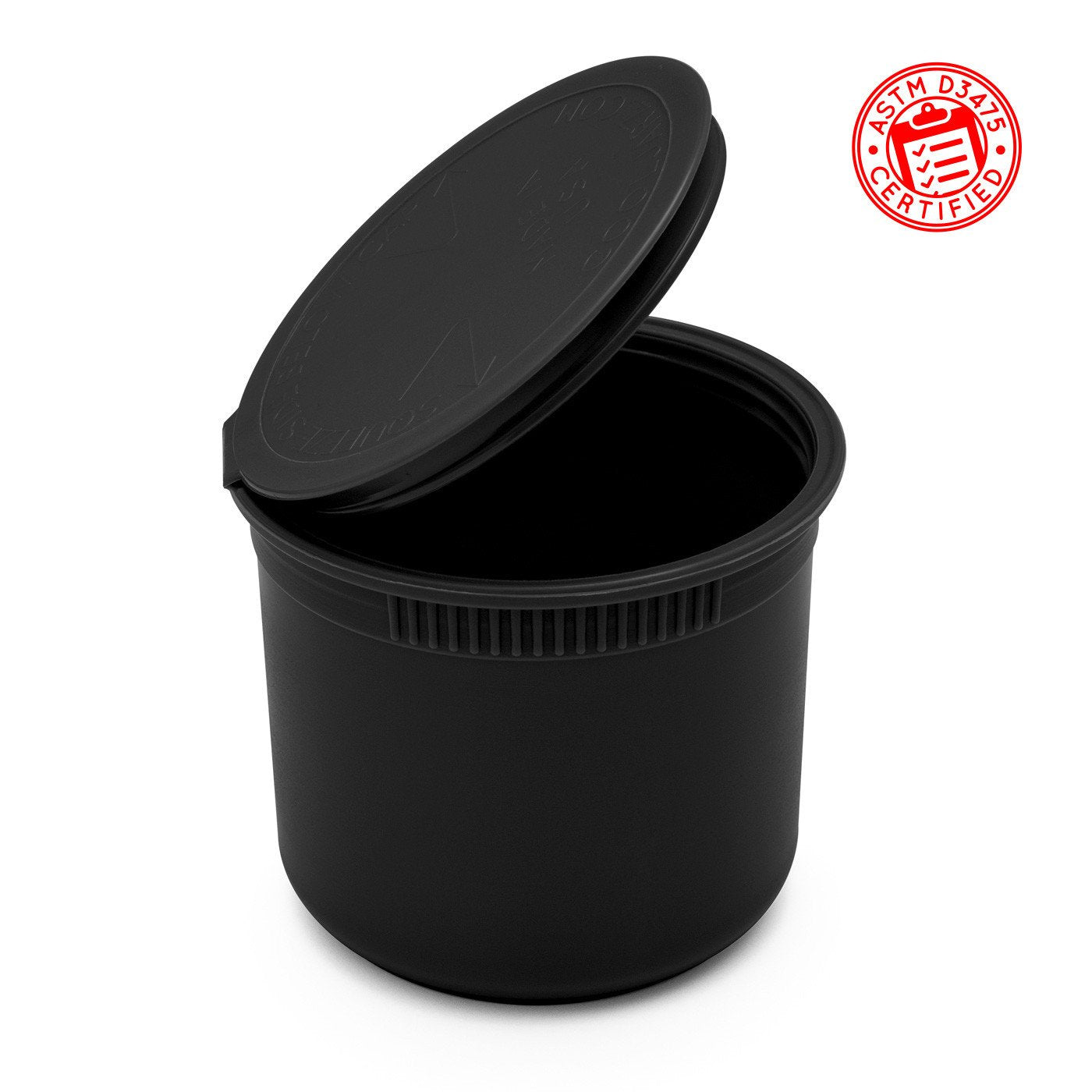 Opaque Black CoolJarz 90 Dram Child-Resistant Pop Tops