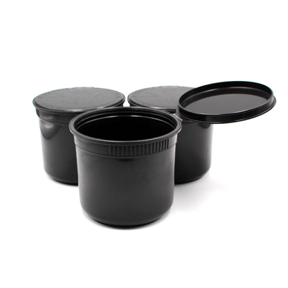 Opaque Black CoolJarz 90 Dram Child-Resistant Pop Tops
