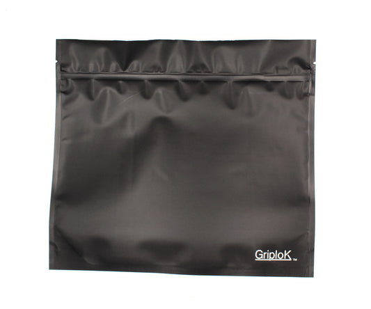 28g Matte Black Bags - 800 Count ($0.38/unit) | 9"x8"x3" - Child Resistant