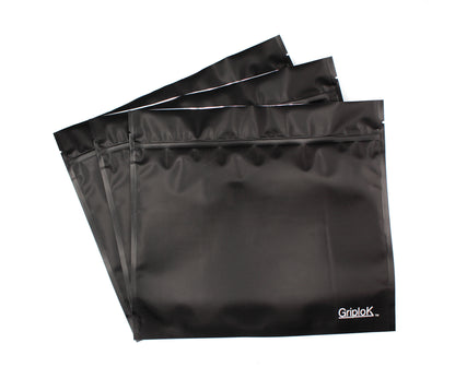 28g Matte Black Bags - 800 Count ($0.38/unit) | 9"x8"x3" - Child Resistant