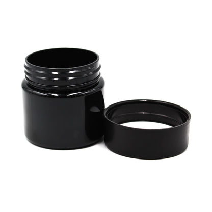 3oz Black PET Plastic Jar with CR Lid & PE Liner - 608 Count ($0.35/Unit)