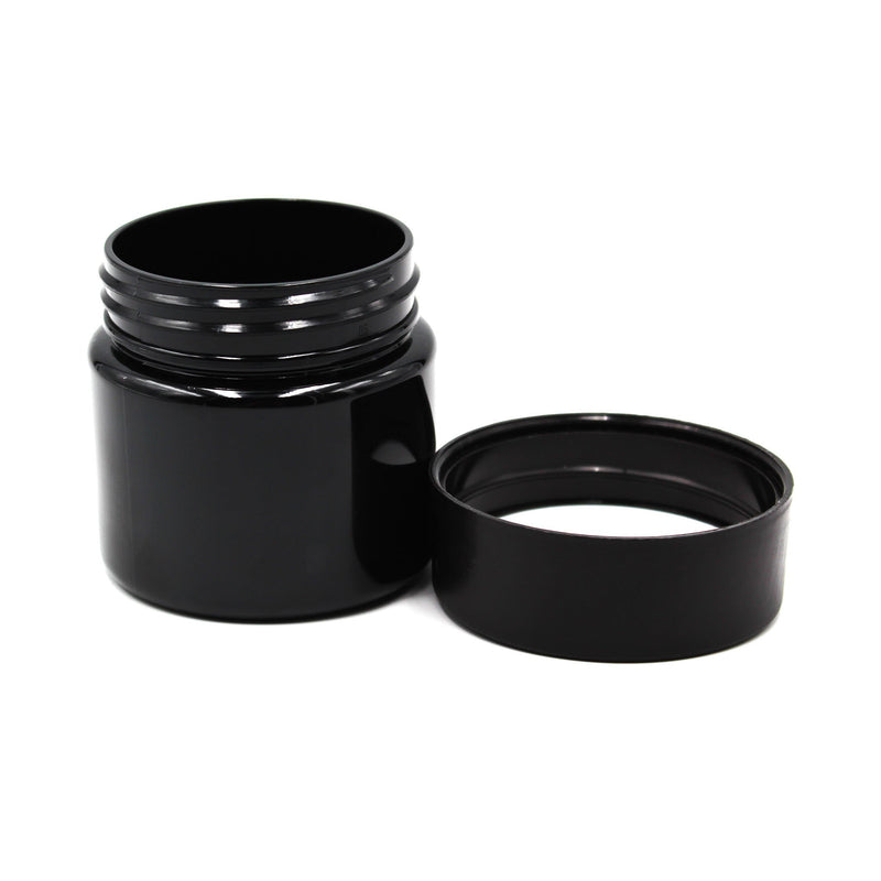 3oz Black PET Plastic Jar with CR Lid & PE Liner - 608 Count ($0.45/Unit)