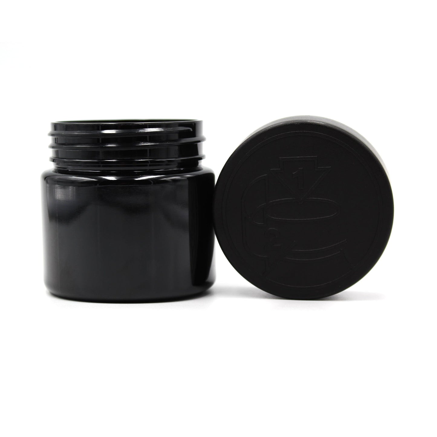 3oz Black PET Plastic Jar with CR Lid & PE Liner - 608 Count ($0.35/Unit)