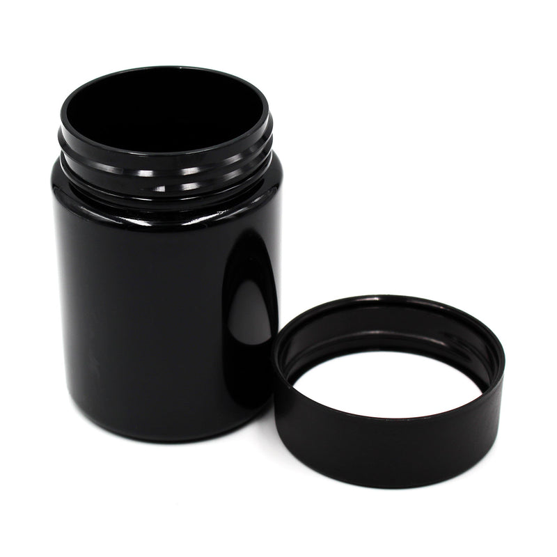 6oz Black PET Plastic Jar with CR Lid & PE Liner - 456 Count ($0.48/Unit)