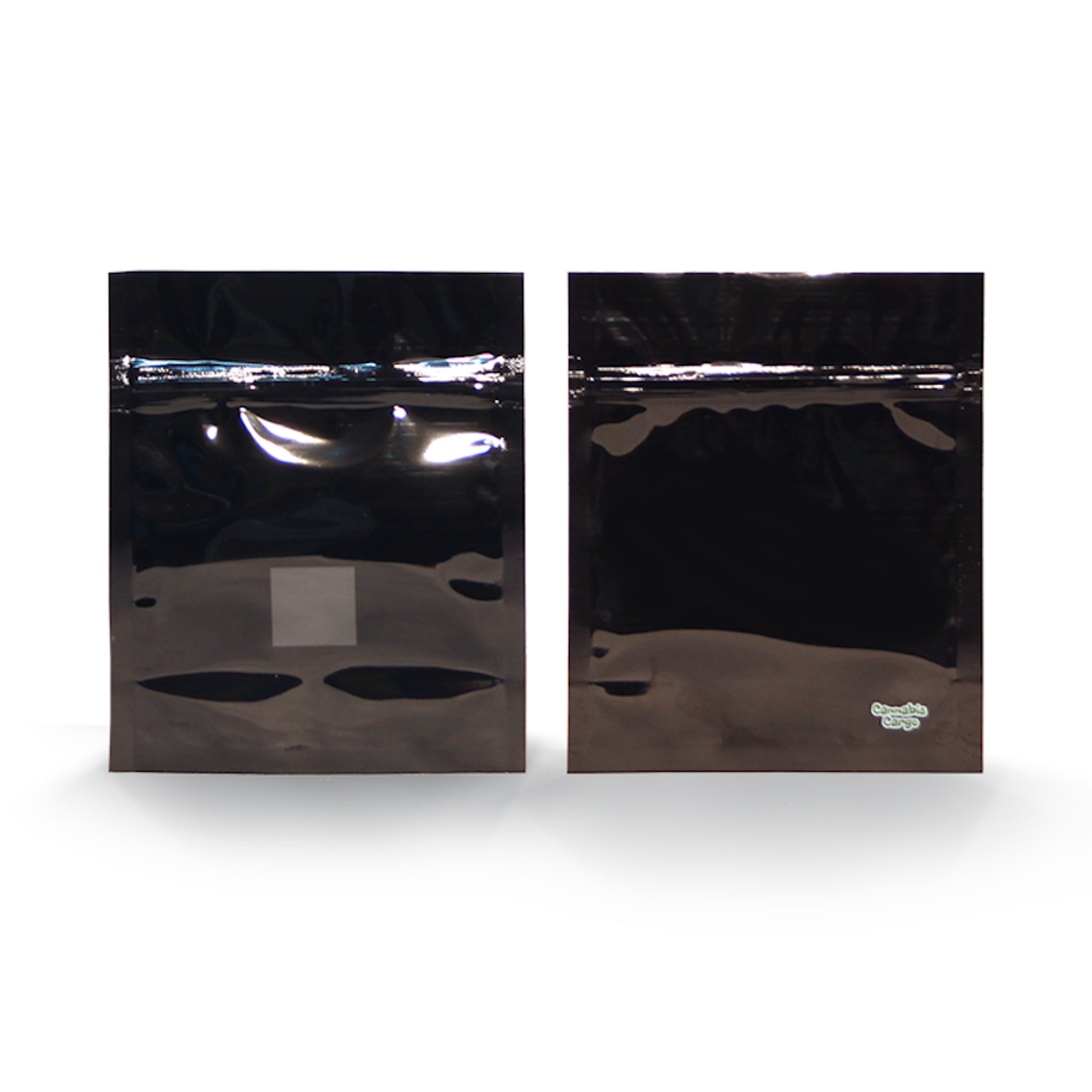 1oz (28g) Black Opaque Mylar/High-Barrier Bags with UV-Resistant Window