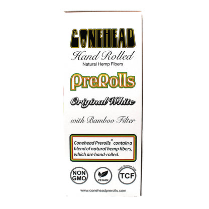 ConeHead Original White 98 Specials Size Hand Rolled Premium Hemp Cones with Bamboo Filters