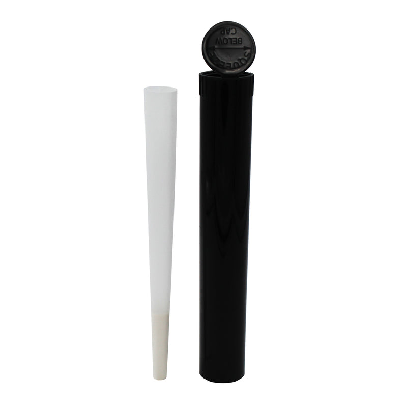 ConeHead White Hand Rolled King Size Cone with GriploK 116mm Black Tube (Comparison Picture)