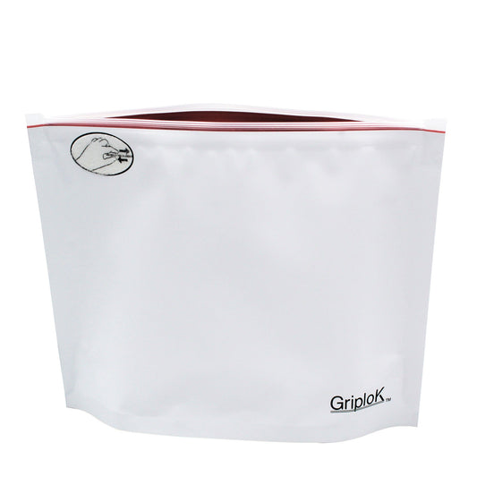 14g Matte White/Cherry Exit Bags - 800 Count ($0.45/Unit) | 8"x6"x3" - Child Resistant