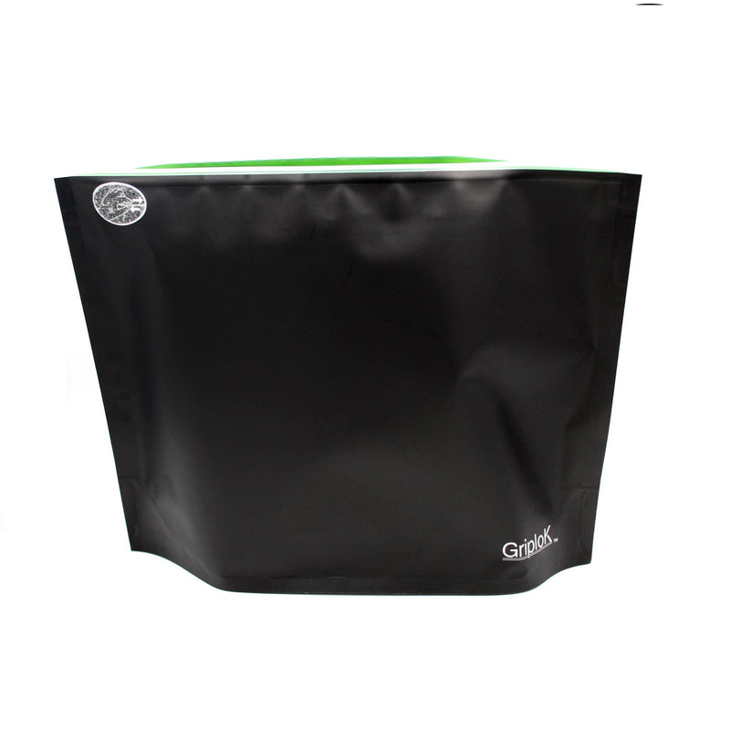 28g Matte Black/Lime Exit Bags - 500 Count ($0.61/Unit) | 12"x9"x4" - Child Resistant
