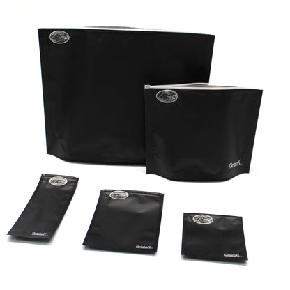 28g Matte Black Exit Bags - 500 Count ($0.54/Unit) | 12"x9"x4" - Child Resistant