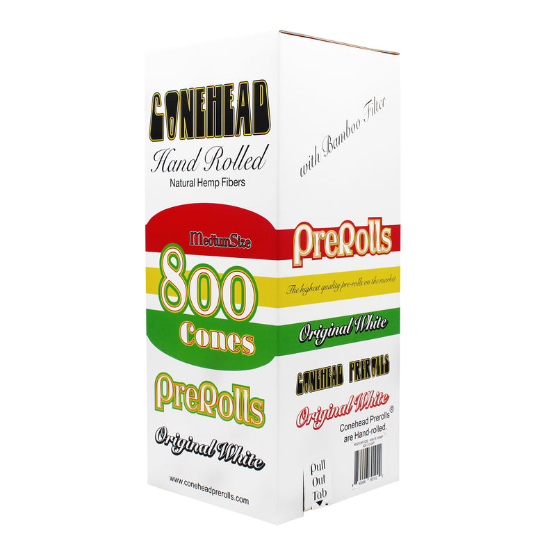 ConeHead Original White 98 Specials Size Hand Rolled Premium Hemp Cones with Bamboo Filters
