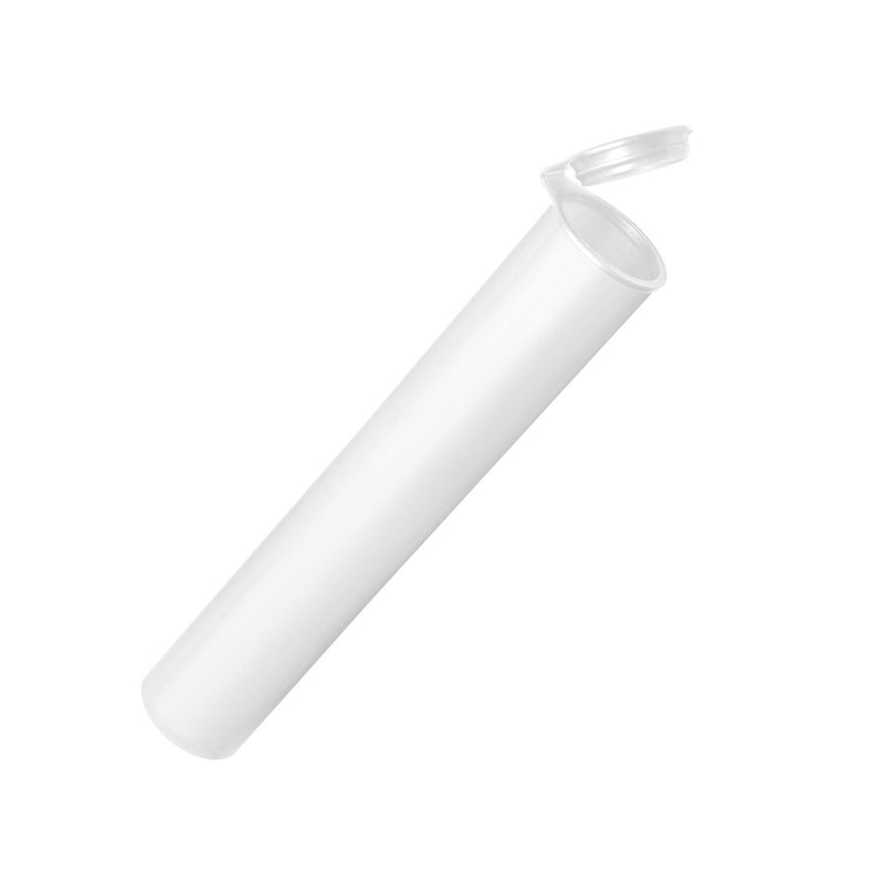 Opaque White 98mm EcoLite Child-Resistant Vape Cartridge Pop Top Tube