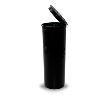 Opened Black Opaque 60 Dram GriploK Child Resistant Pop Top Bottle