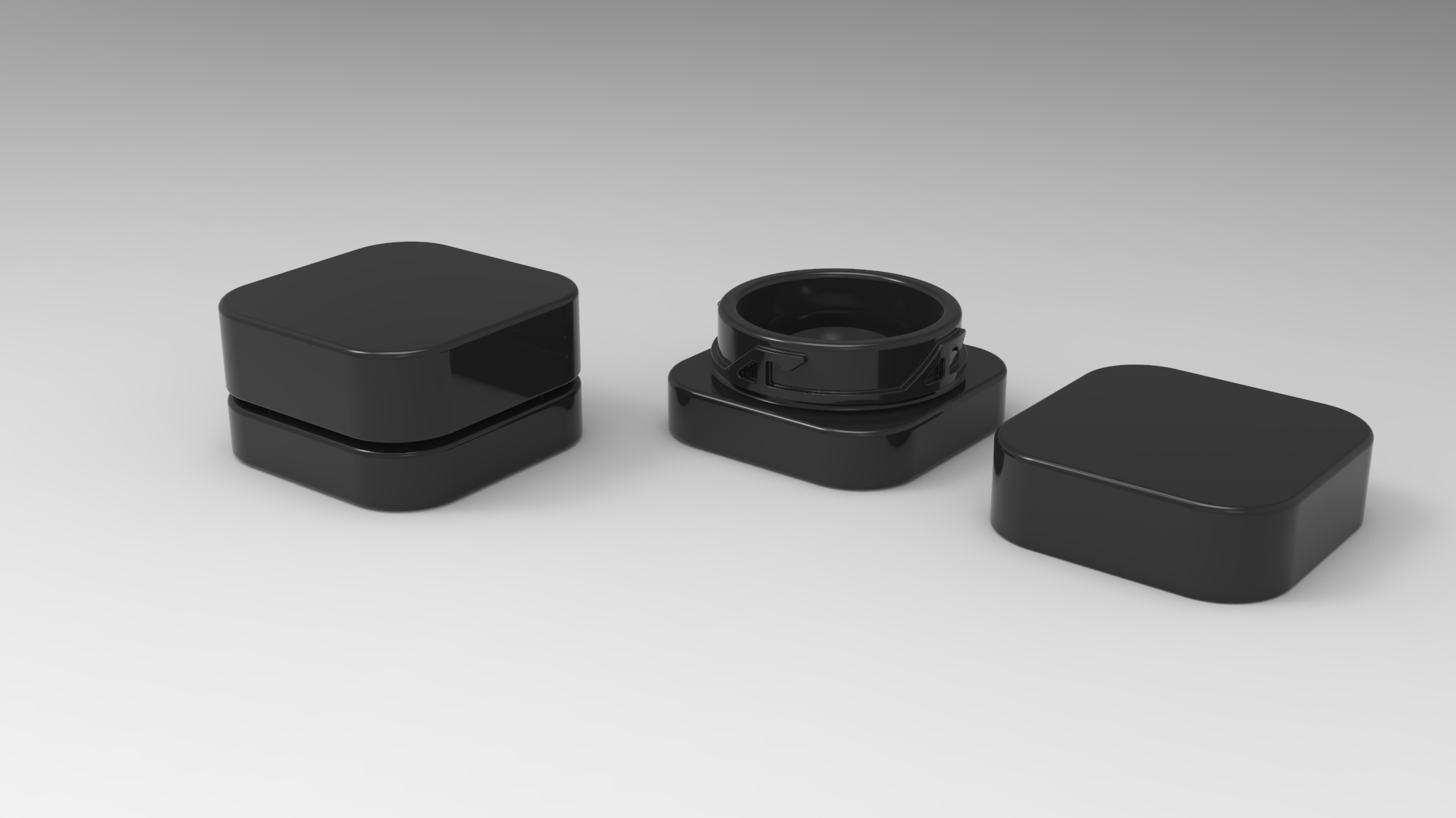 Qube 9ml Black Glass Concentrate Jar