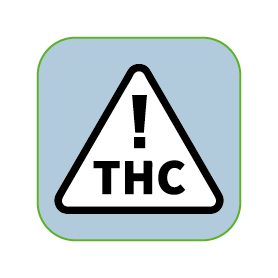 Nevada THC Warning Label Sticker for Marijuana Dispensaries