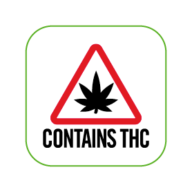 Maine & Massachusetts THC Paper Warning Label Sticker for Marijuana Dispensaries