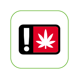 Oregon THC Warning Label Sticker for Marijuana Dispensaries