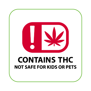 Oklahoma THC Warning Label Sticker for Marijuana Dispensaries