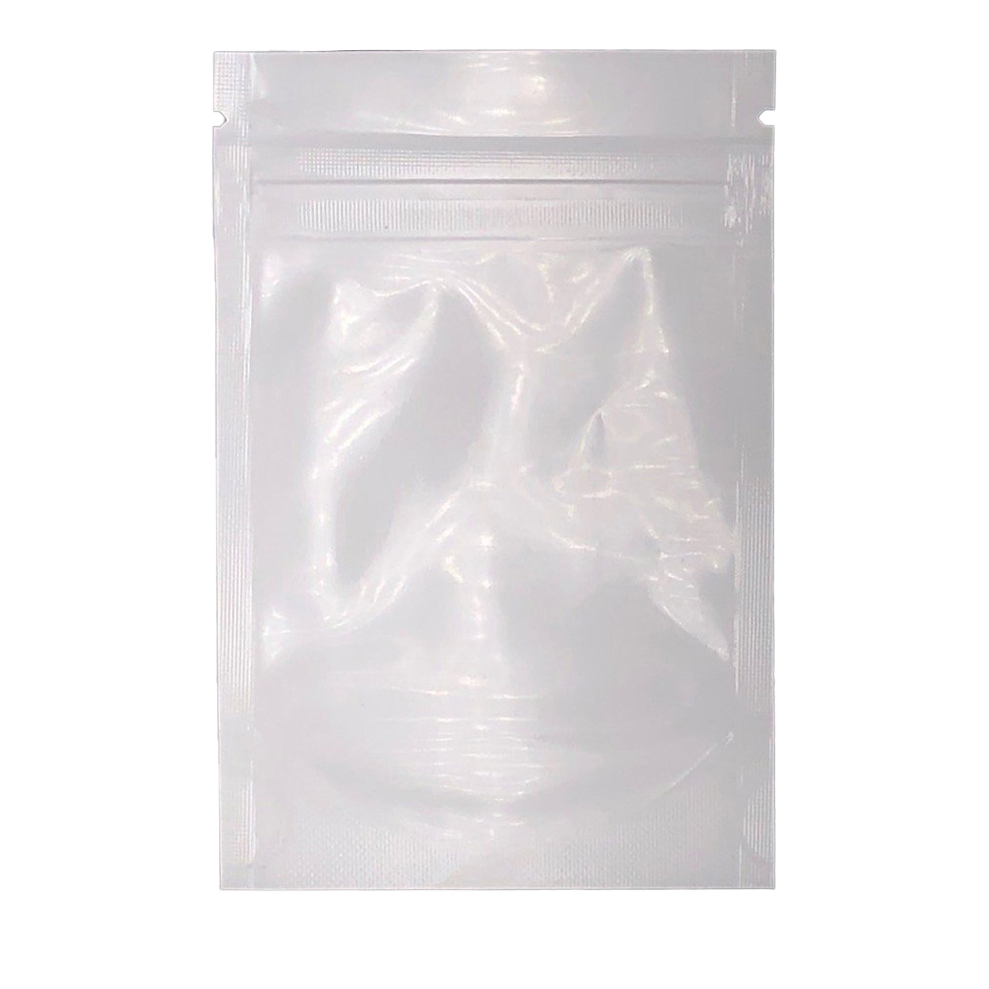 1g White/Clear Mylar Bags with Gusset - 4000 Count ($0.1/unit) | 3"x4.5"x1.6"