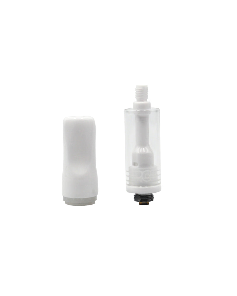 White 1ml All-Ceramic PureCore P-Core with 2mm Aperture Holes & Screw-on Cap