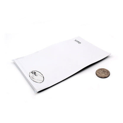 3.5g Matte White Mylar Bags - 1300 Count ($0.29/Unit) | 4"x6" - Child Resistant