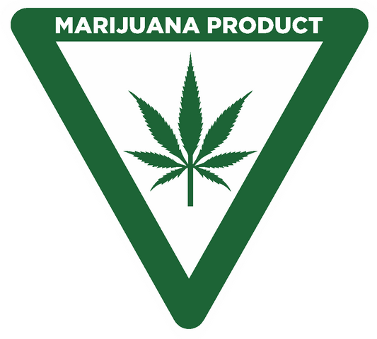 Michigan THC Warning Label Sticker for Marijuana Dispensaries