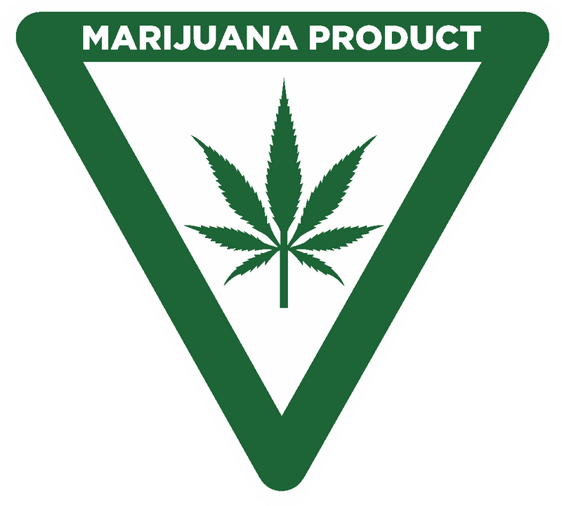 Michigan THC Warning Label Sticker for Marijuana Dispensaries
